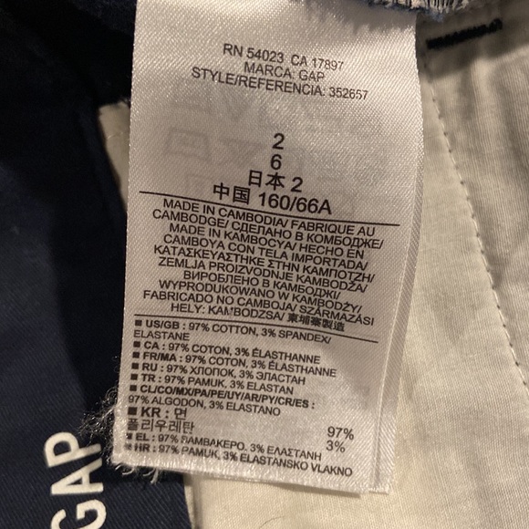 GAP skinny crop navy khakis - Picture 5 of 6